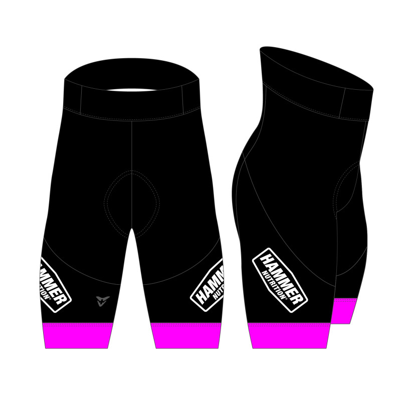 CUORE Pantalones cortos de ciclismo para mujer Negro-Rosa