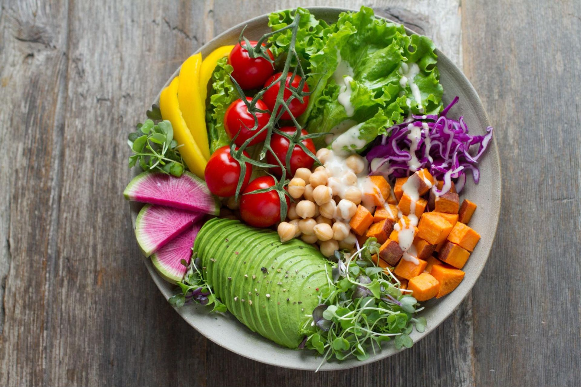 Assiette de légumes