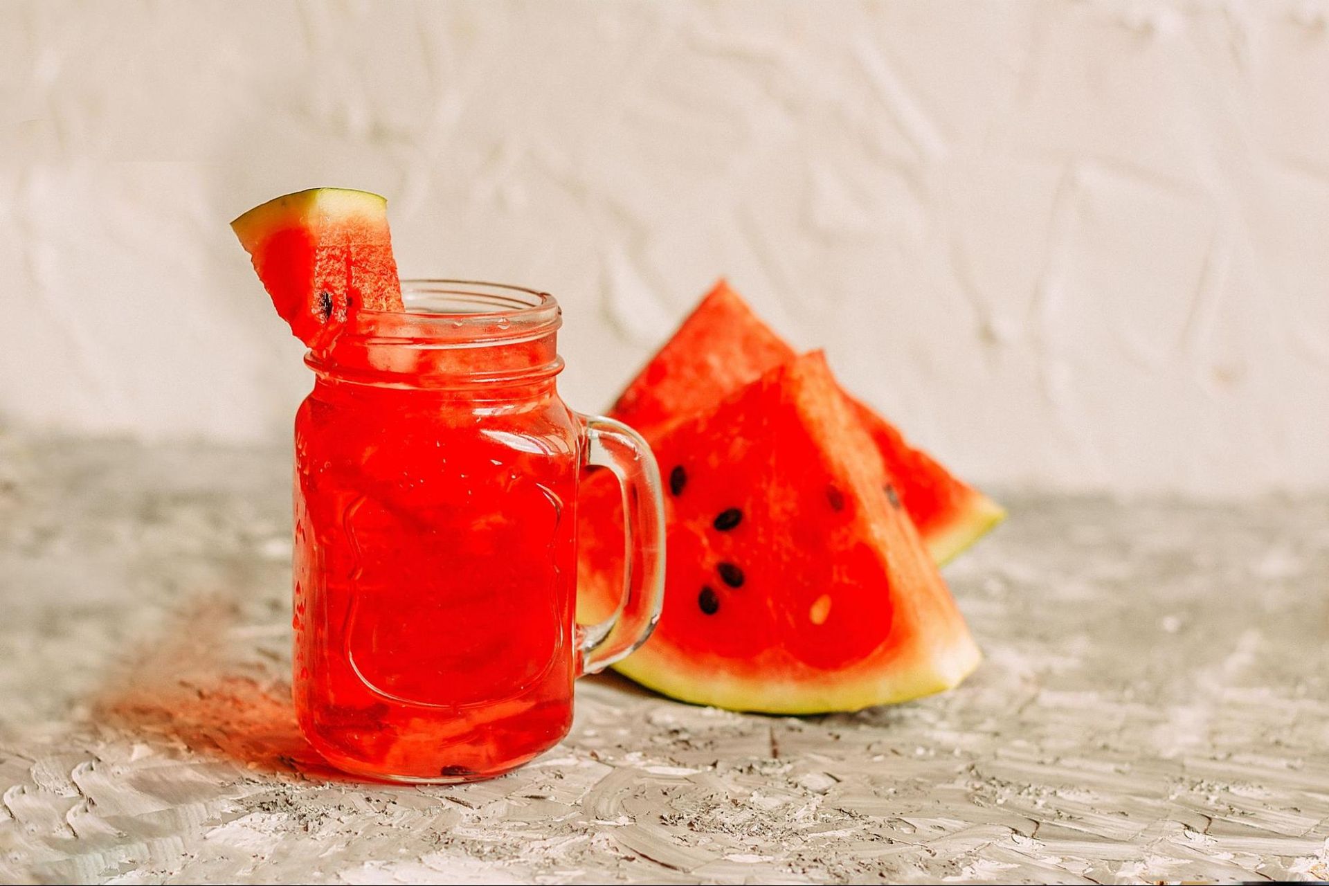 Watermelon in a mason jar abundant with Potassium mineral