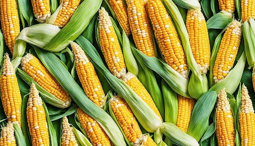 A picture of corns