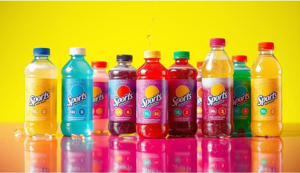 An images of different sports beverages in different flavors
