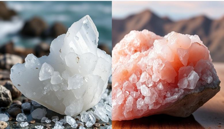 A mountain of pink salt