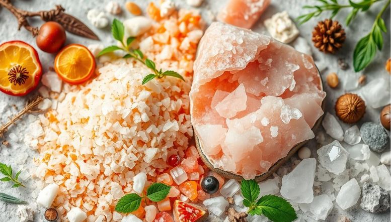 A mountain of pink salt