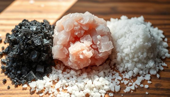 Celtic Sea Salt, Himalayan Pink Salt, and Black Salt