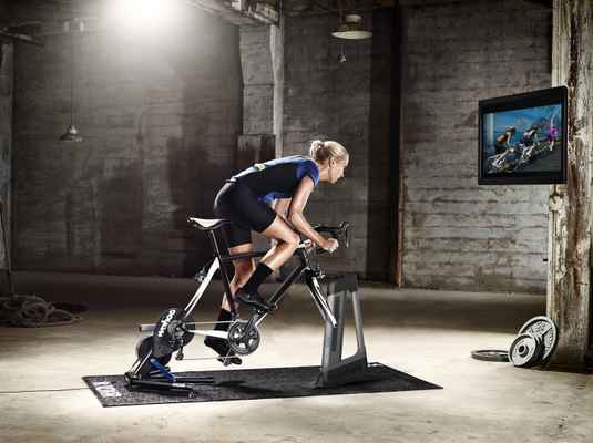Exercise Bike + Screen = Fun! exercise bike and screen