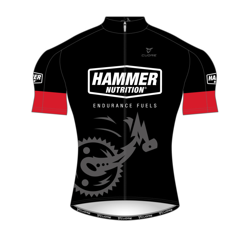 CUORE Hommes Maillot de cyclisme noir